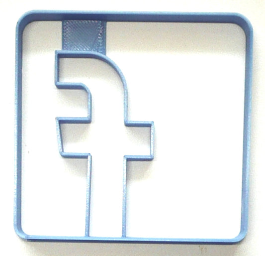 6x Facebook F Letter Fondant Cutter Cupcake Topper 1.75 IN USA FD2954