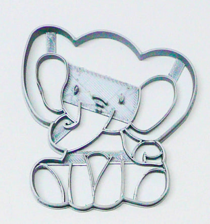 6x Baby Elephant Detailed Fondant Cutter Cupcake Topper 1.75 IN USA FD2558