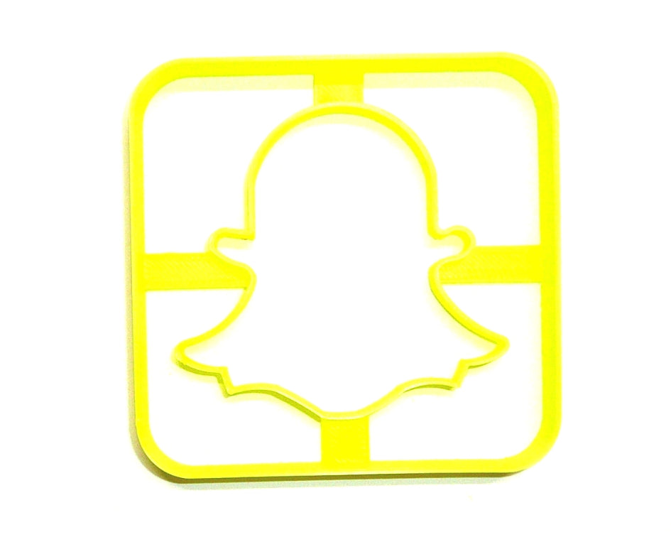 6x Snapchat Snap Chat Fondant Cutter Cupcake Topper 1.75 IN USA FD2952