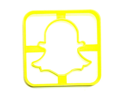 6x Snapchat Snap Chat Fondant Cutter Cupcake Topper 1.75 IN USA FD2952