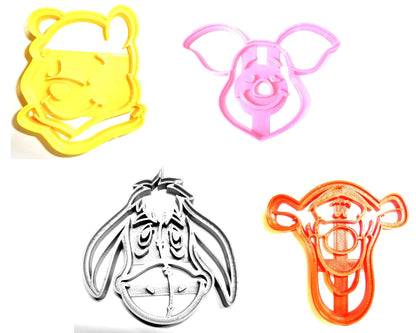 Winnie The Pooh Tigger Eeyore Piglet Set Of 4 Cookie Cutters Made In USA PR493