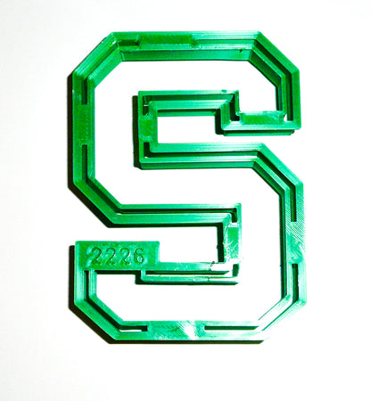Michigan State University MSU S Letter Cookie Cutter Made In USA PR2226