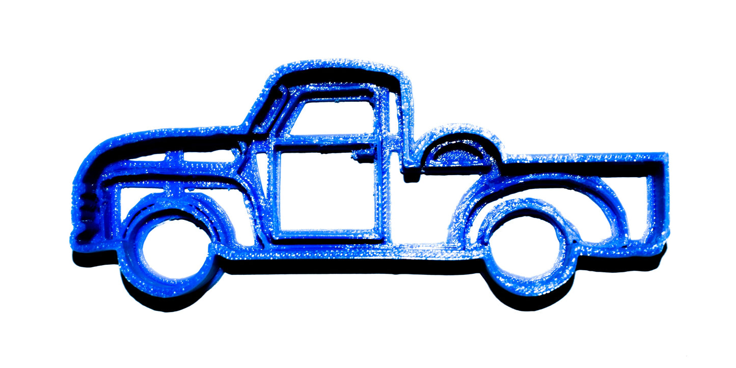 6x Pickup Truck Vehicle Fondant Cutter Cupcake Topper 1.75 IN USA FD281