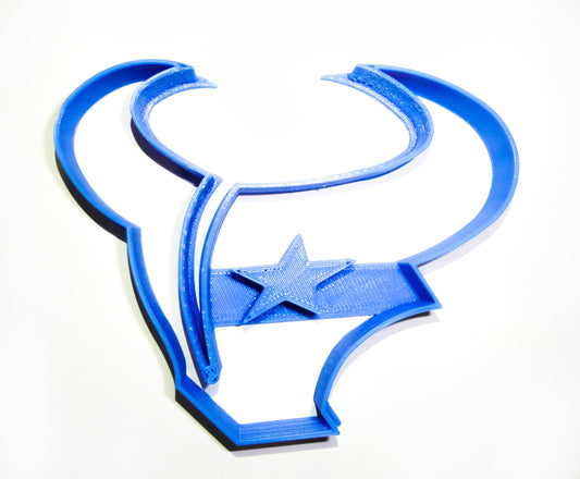 6x Houston Texans Fondant Cutter Cupcake Topper 1.75 IN USA FD479