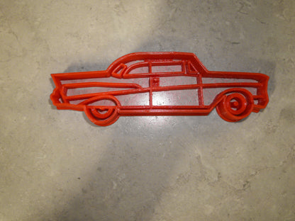 6x Chevy Bel Air Fondant Cutter Cupcake Topper 1.75 IN USA FD2107