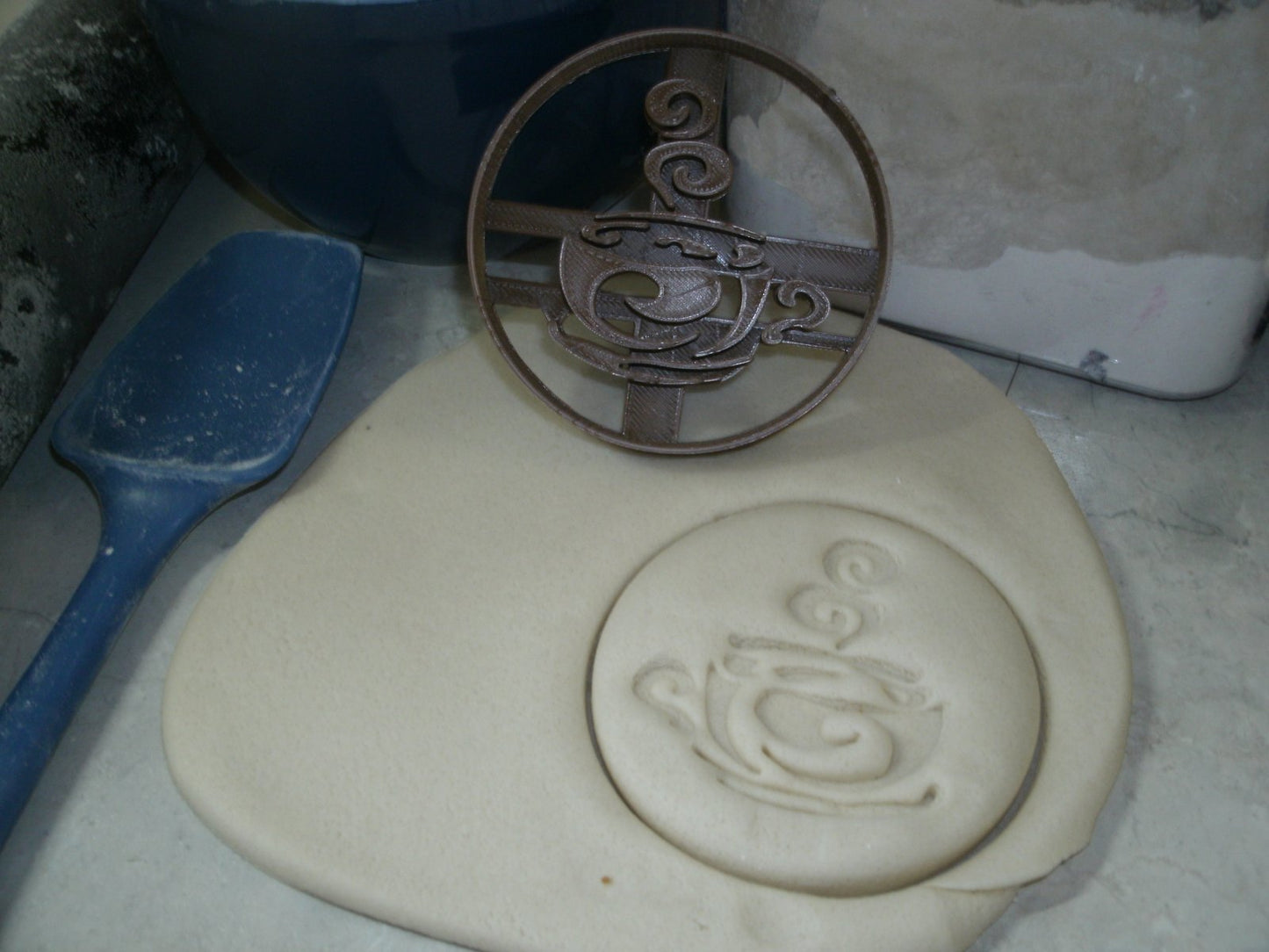 Coffee Mug Cappuccino Swirl Steam Beverage Tea Latte Cookie Cutter USA PR2395