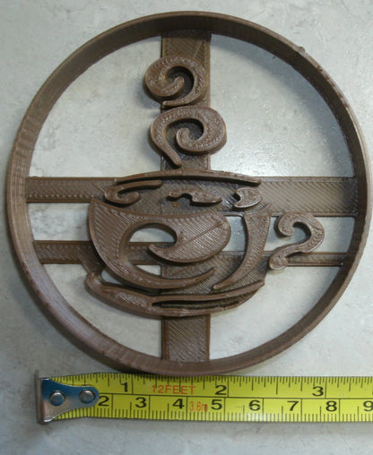 Coffee Mug Cappuccino Swirl Steam Beverage Tea Latte Cookie Cutter USA PR2395