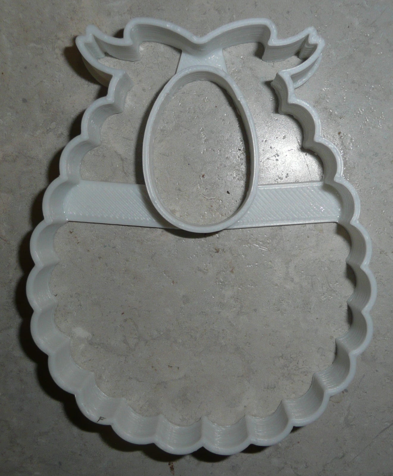 6x Baby Bib Fondant Cutter Cupcake Topper 1.75 IN USA FD2461