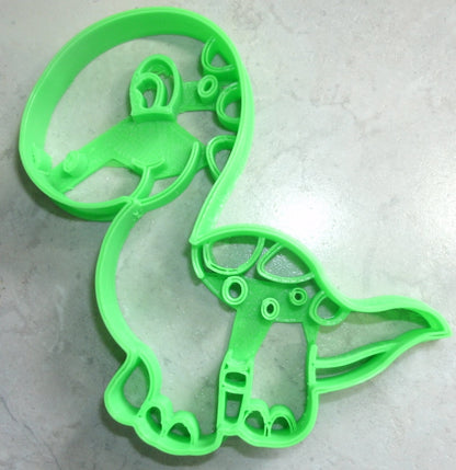 6x Brachiosaurus Dinosaur Fondant Cutter Cupcake Topper 1.75 IN USA FD2339