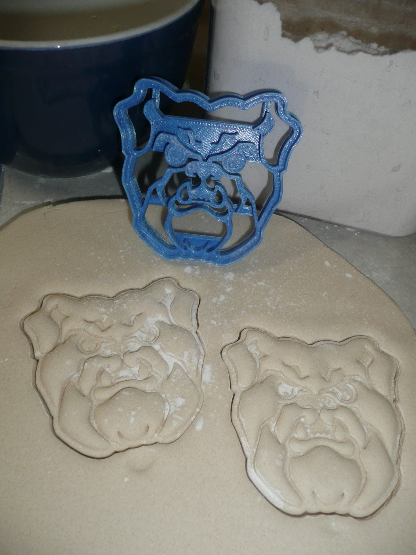 Bulldog Bulldogs Face Sports Mascot Cookie Cutter Made In USA PR2698