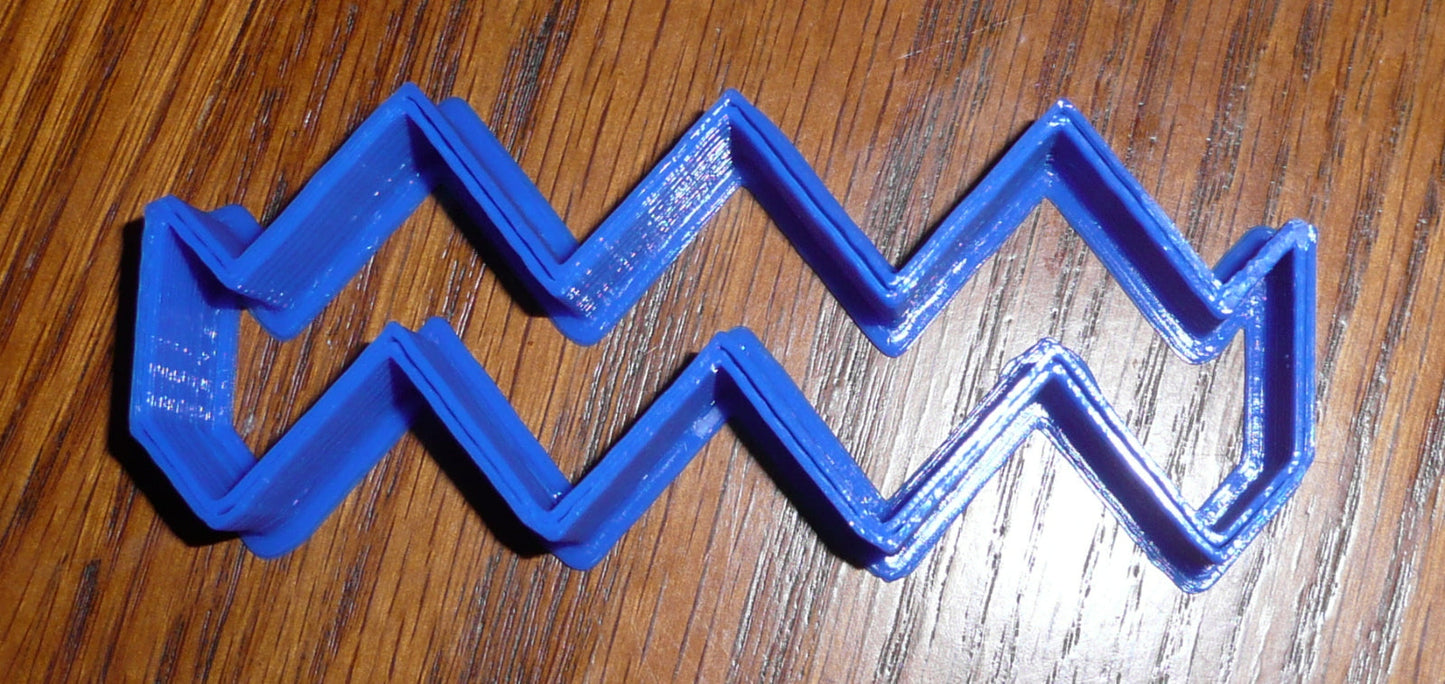 6x Chevron Shape Pattern Fondant Cutter Cupcake Topper 1.75 IN USA FD262