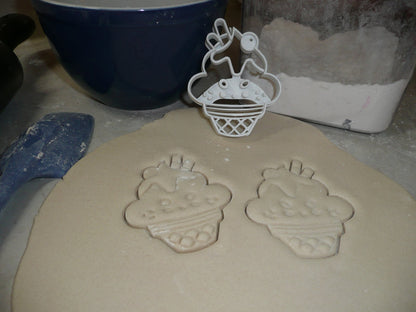 Ice Cream Sundae Cute Face Summer Treat Cookie Cutter Made In USA PR2365