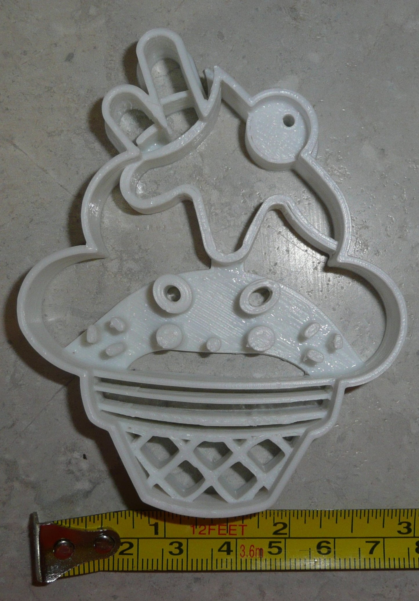 Ice Cream Sundae Cute Face Summer Treat Cookie Cutter Made In USA PR2365