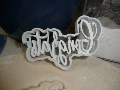 Congrats Congratulations Word Fancy Font Cookie Cutter Made In USA PR2515