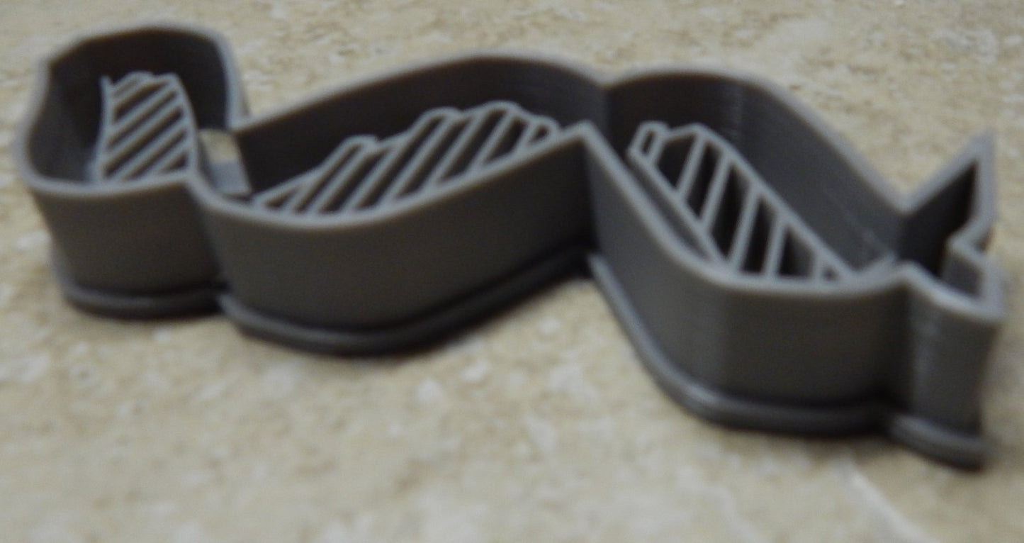 6x DNA Helix Shape Fondant Cutter Cupcake Topper 1.75 IN USA FD2146