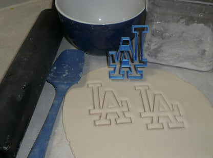 Los Angeles Dodgers LA Logo MLB Baseball Cookie Cutter Made In USA PR2584
