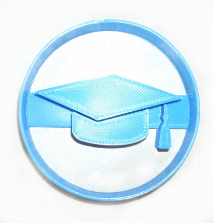 6x Graduation Cap Fondant Cutter Cupcake Topper 1.75 IN USA FD581