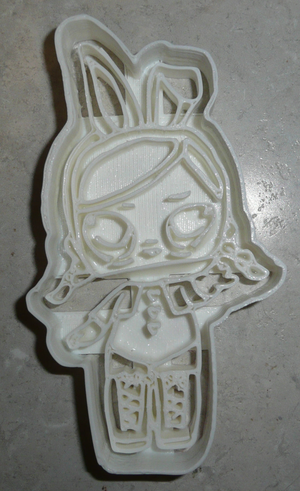 Hops Detailed Bunny Ears Surprise Doll Series Cookie Cutter Made In USA PR2386
