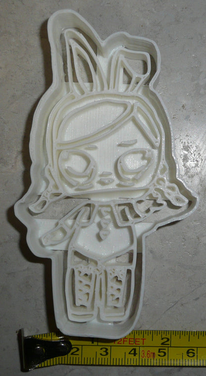 Hops Detailed Bunny Ears Surprise Doll Series Cookie Cutter Made In USA PR2386