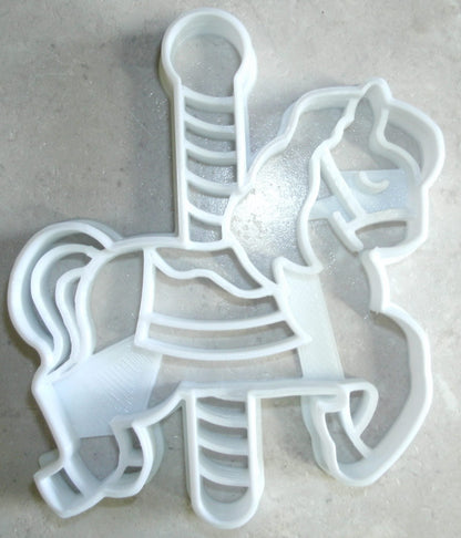 6x Carousel Horse Detail Fondant Cutter Cupcake Topper 1.75 IN USA FD2611