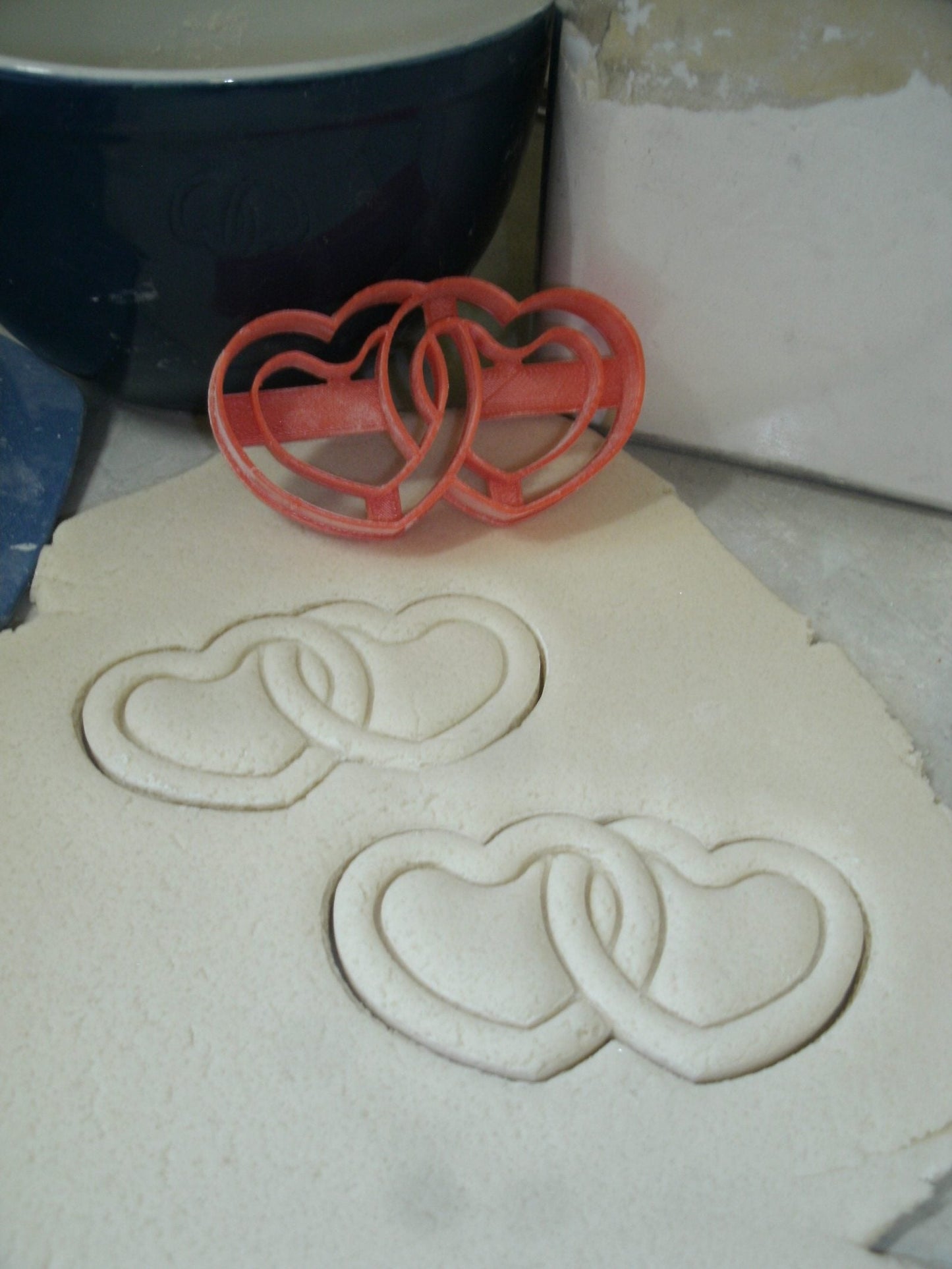 Linked Hearts Valentine Engagement Wedding Cookie Cutter Made In USA PR2589