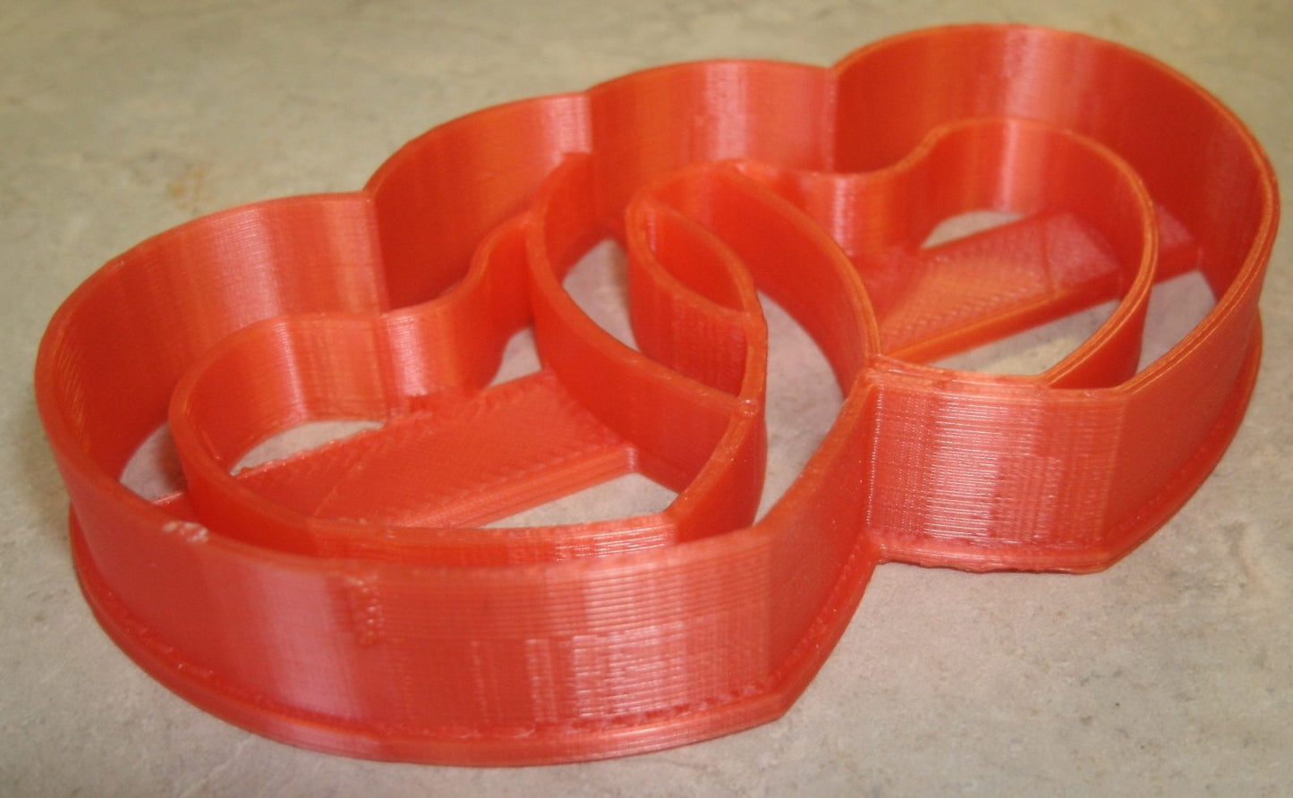 Linked Hearts Valentine Engagement Wedding Cookie Cutter Made In USA PR2589