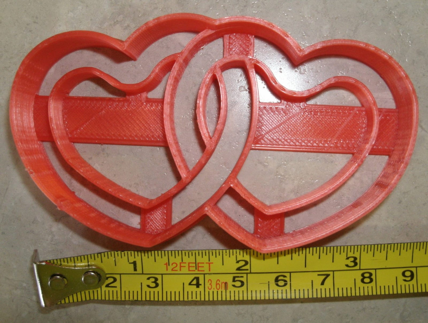 Linked Hearts Valentine Engagement Wedding Cookie Cutter Made In USA PR2589