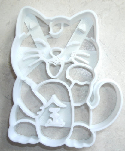 Japanese Maneki Neko Lucky Cat Paw Good Luck Cookie Cutter Made In USA PR2327