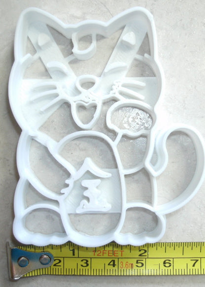 Japanese Maneki Neko Lucky Cat Paw Good Luck Cookie Cutter Made In USA PR2327