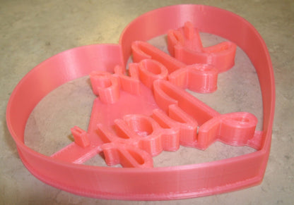 I Love Lucy 1950s TV Show Heart Logo Cookie Cutter Made In USA PR2869