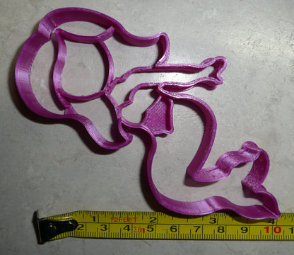 Mermaid Woman Long Hair Aquatic Ocean Creature Cookie Cutter Made In USA PR2440