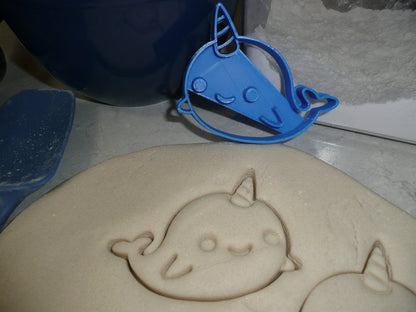 Narwhal Whale Sea Unicorn Horn Ocean Mammal Cookie Cutter Made In USA PR2425