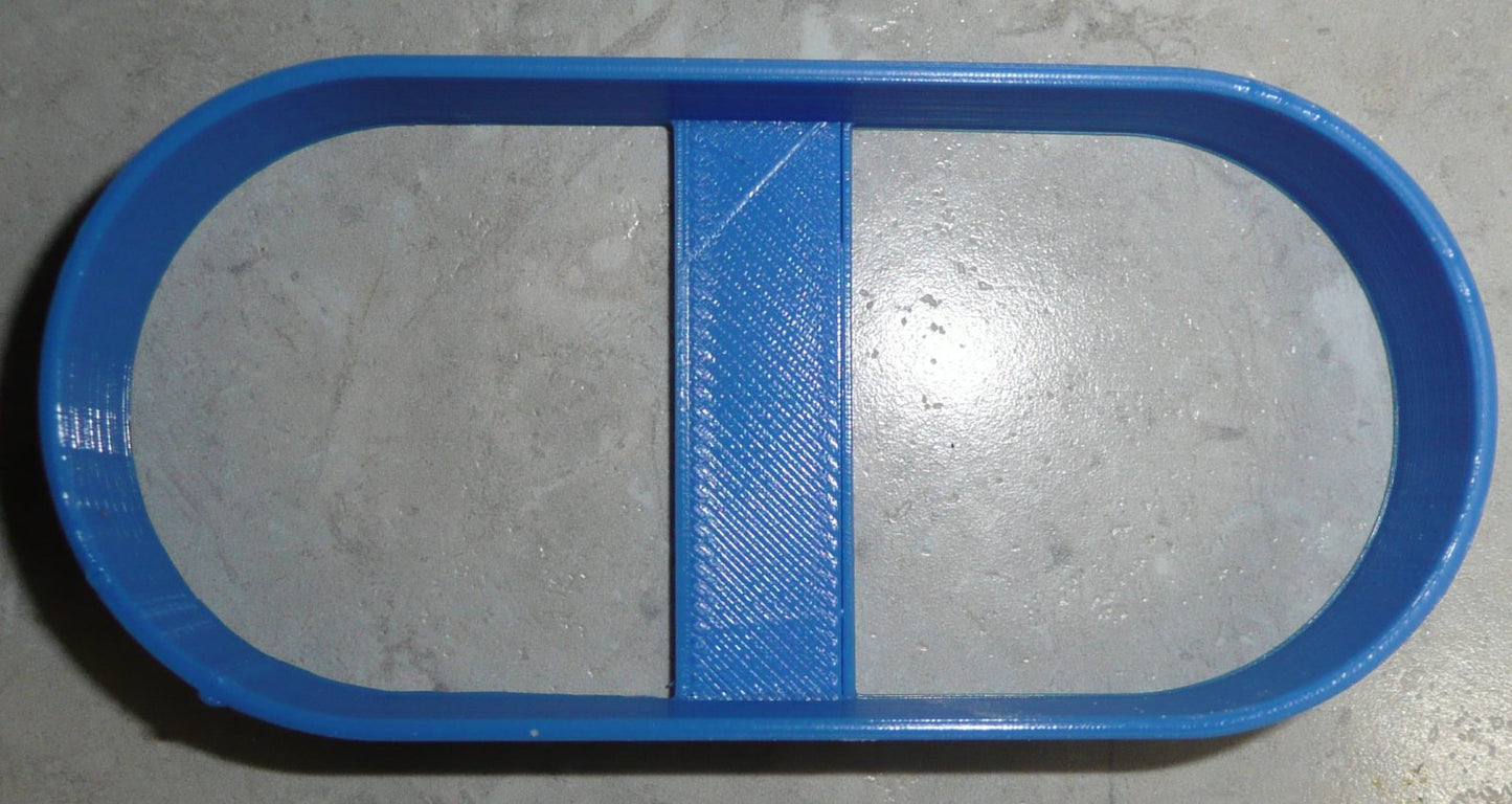 Oblong Round Rectangle Elongated Pill Shape Cookie Cutter Made In USA PR2554
