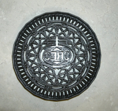 6x Oreo Sandwich Cookie Fondant Cutter Cupcake Topper 1.75 IN USA FD593