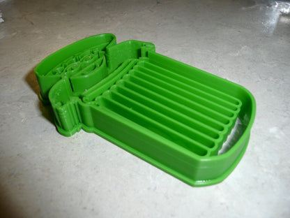 6x Oscar Grouch Fondant Cutter Cupcake Topper 1.75 IN USA FD2013