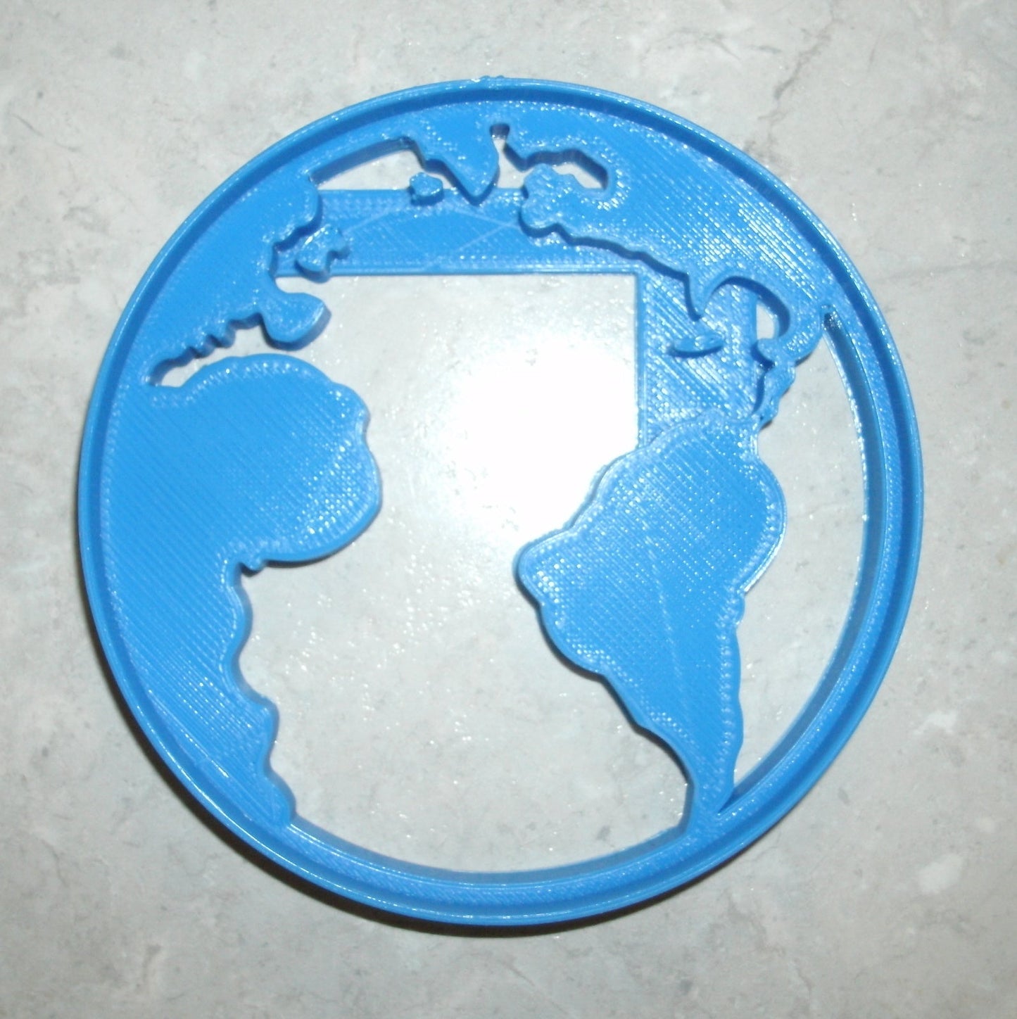 6x Planet Earth Fondant Cutter Cupcake Topper 1.75 IN USA FD616