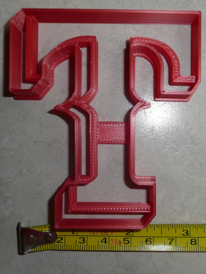 Texas Rangers T Logo MLB Baseball Team Sports Cookie Cutter Made In USA PR2575