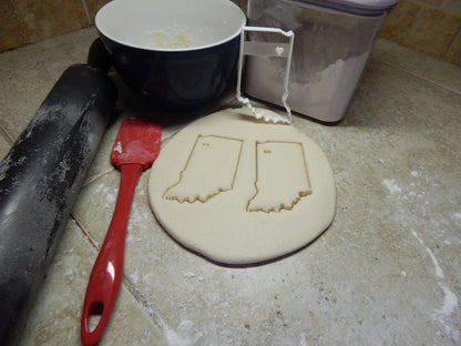 Rensselaer Indiana State Outline Shape Cookie Cutter Made In USA PR2315