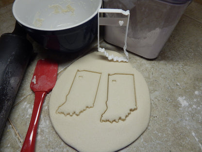 Rensselaer Indiana State Outline Shape Cookie Cutter Made In USA PR2315