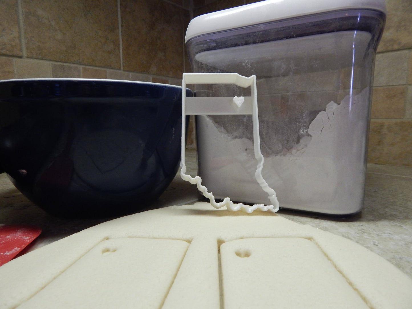 Rensselaer Indiana State Outline Shape Cookie Cutter Made In USA PR2315