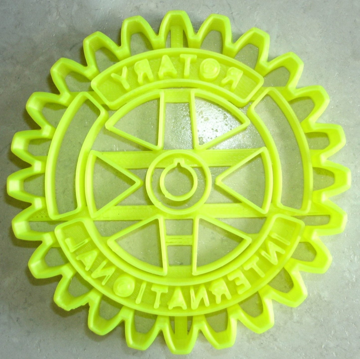 6x Rotary International Fondant Cutter Cupcake Topper 1.75 IN USA FD2692