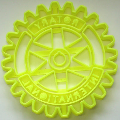 6x Rotary International Fondant Cutter Cupcake Topper 1.75 IN USA FD2692