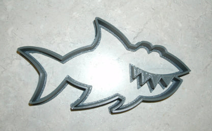 Shark Fish Ocean Sea Predator Cartoon Cookie Cutter Made In USA PR595
