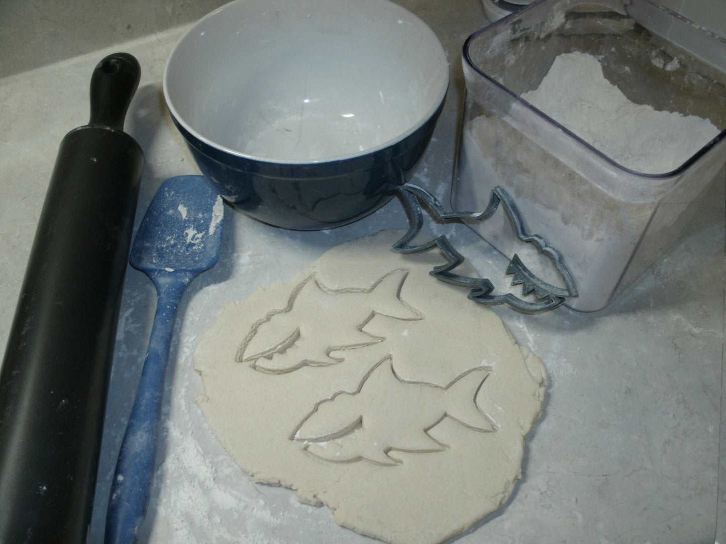 Shark Fish Ocean Sea Predator Cartoon Cookie Cutter Made In USA PR595