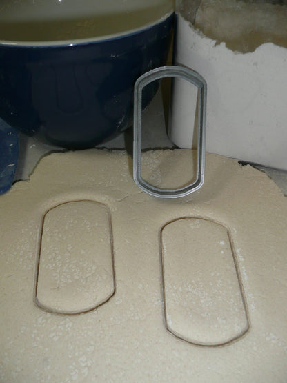 Single One Dog Tag Military Soldier Pet ID Cookie Cutter Made In USA PR2108