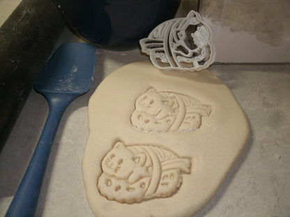 Sushi Cat Rice Egg Cute Funny Japanese Kitty Cookie Cutter Made In USA PR2355