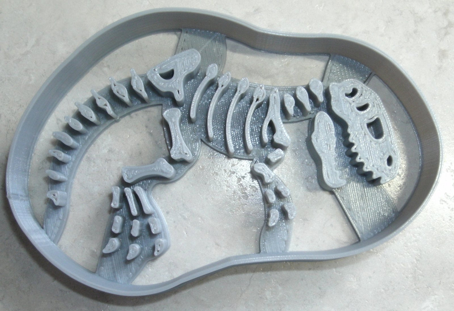 6x T Rex Fossil Dinosaur Fondant Cutter Cupcake Topper 1.75 IN USA FD2396