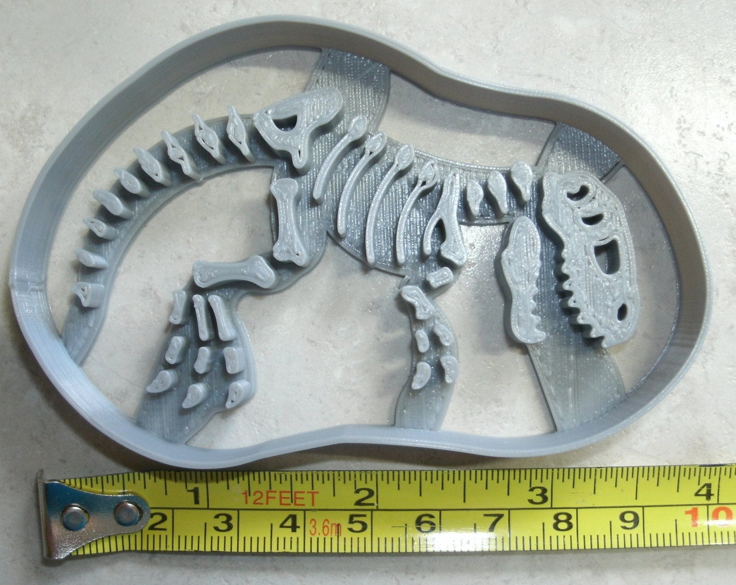 T Rex Detailed Fossil Skeleton Dinosaur Bones Cookie Cutter Made In USA PR2396