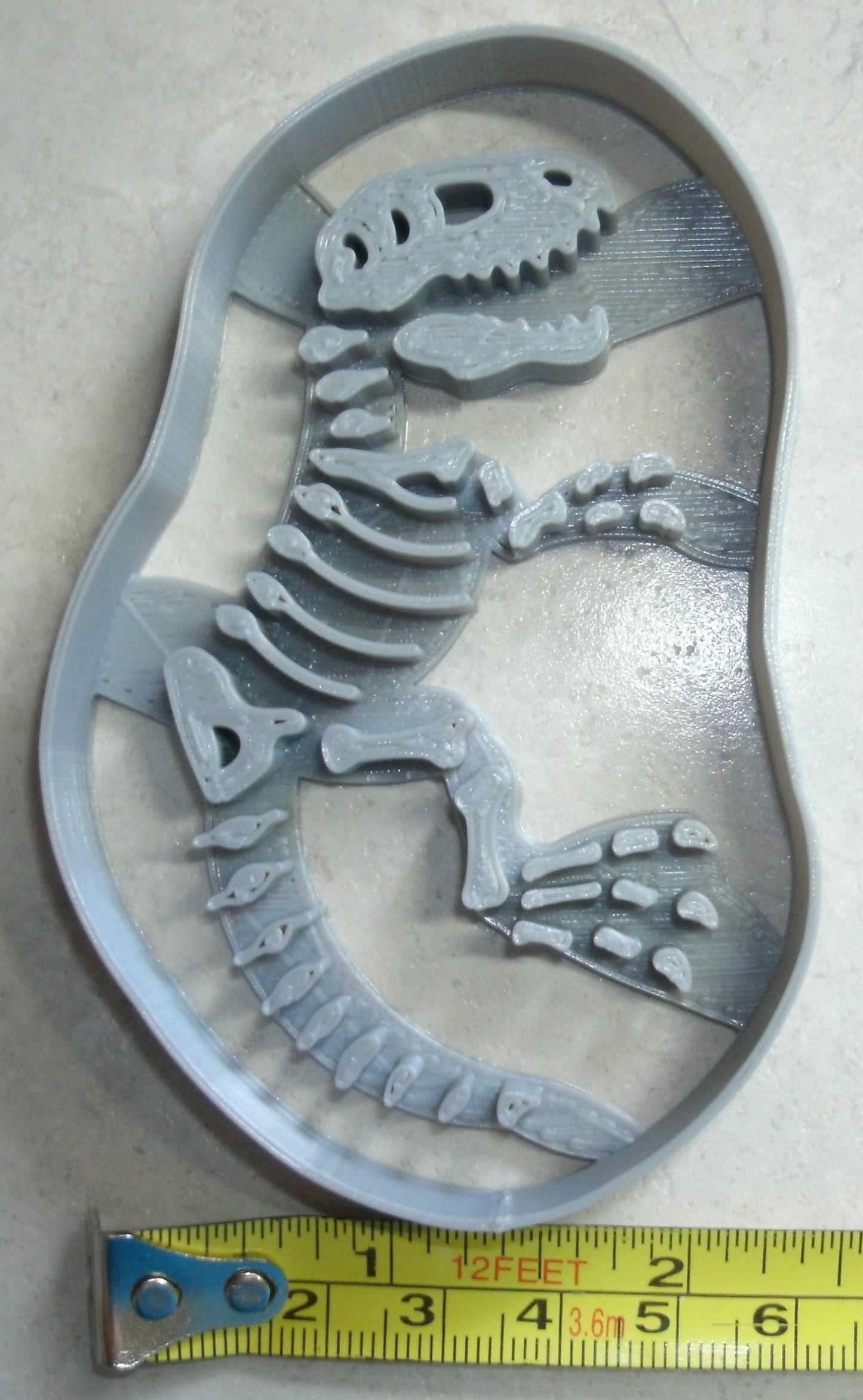 T Rex Detailed Fossil Skeleton Dinosaur Bones Cookie Cutter Made In USA PR2396
