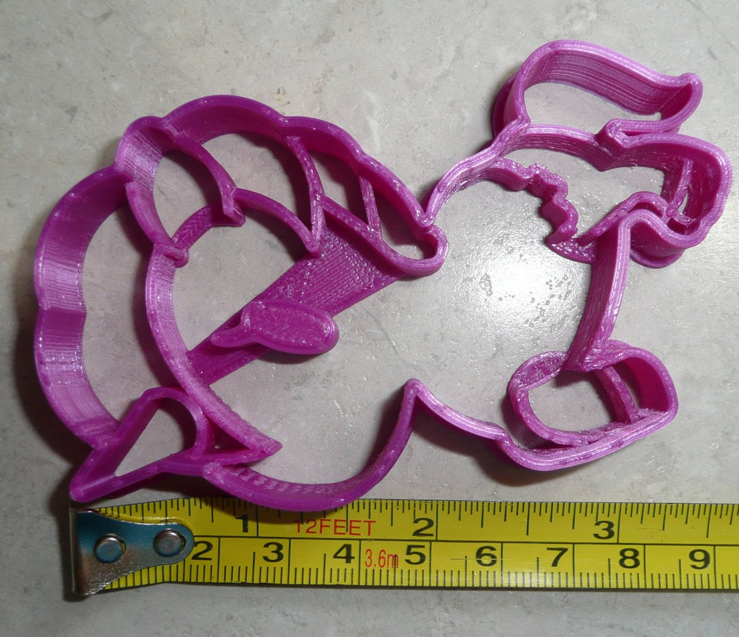 Unicorn Full Body Spiraling Horn Cookie Cutter Made In USA PR2382
